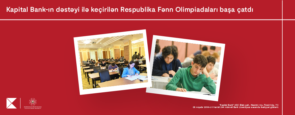 Republican Subject Olympiads held with Kapital Bank as the main sponsor