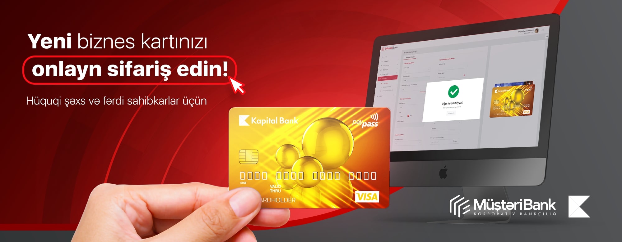 Kapital Bank-dan biznes və sahibkar kartlarını tam onlayn sifariş etmək mümkün oldu